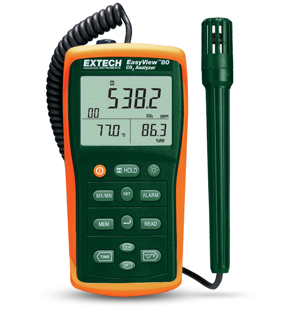 Máy đo Co2/Nhiệt độ/Độ ẩm và ghi dữ liệu Extech EA80