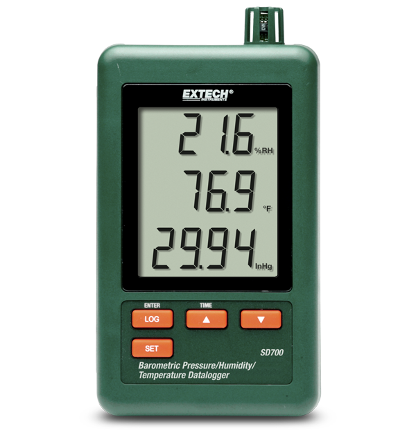 Bộ ghi dữ liệu độ ẩm nhiệt độ và áp suất khí quyển Extech SD700