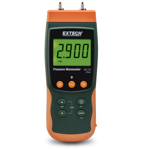 Máy đo chênh lệch áp suất và ghi dữ liệu Extech SDL720